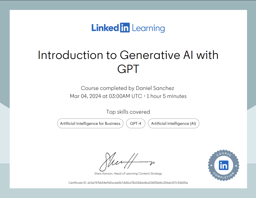 Introduction to Generative AI with GPT preview